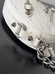 Balenciaga Women's Mini Le Cagole Heart leather Crossbody Bag White - 6
