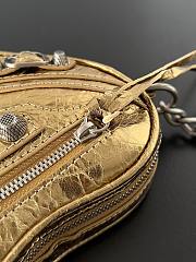 Balenciaga Women's Mini Le Cagole Heart leather Crossbody Bag Gold - 5