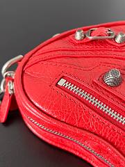 Balenciaga Women's Mini Le Cagole Heart leather Crossbody Bag Red - 3