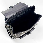 DIOR Essentials Saddle Backpack Beige and Black Dior Oblique Jacquard and Black Grained Calfskin - 6