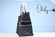 Dior Book Tote 36 Black Dior Oblique Embroidery - 6