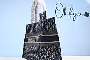 Dior Book Tote 36 Black Dior Oblique Embroidery - 4