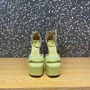 VLTN Garavani Tan-Go Platform Patent Leather Sandal Pastel Green - 2