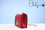 D&G Large Devotion Bag In Quilted Nappa Leather Red - 5