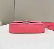 FENDI Baguette Pink Selleria bag with oversize topstitching - 2