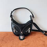 VERSACE Repeat Mini Hobo Bag Black - 4