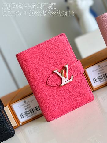 LV Vertical Wallet Small Hot Pink