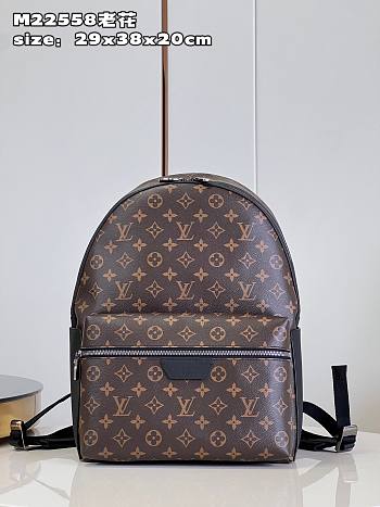 LV Discovery Backpack PM Monogram Macassar Coated Canvas