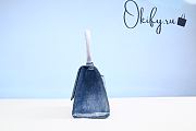 BALENCIAGA Hourglass Small Handbag Denim Print In Blue - 6
