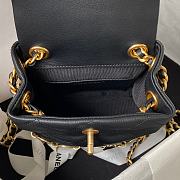 CC Small Backpack Calfskin & Gold-Tone Metal Black Color - 5