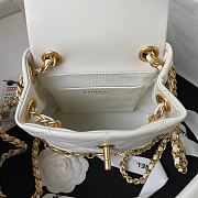 CC Small Backpack Calfskin & Gold-Tone Metal White Color - 2