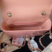 CC Small Flap Bag Patent Calfskin & Gold-Tone Metal Coral Pink - 2