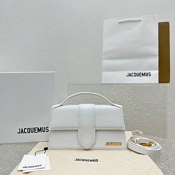 JACQUEMUS Le Grand Bambino Forever Handbag With Adjustable Crossbody Strap White