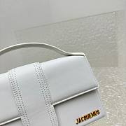 JACQUEMUS Le Grand Bambino Forever Handbag With Adjustable Crossbody Strap White - 3