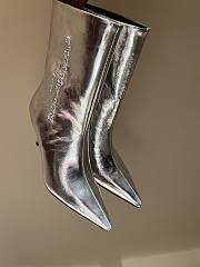 ALEXANDERWANG Delphine Ankle Boot In Leather Silver - 3