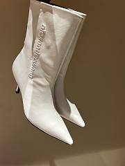 ALEXANDERWANG Delphine Ankle Boot In Leather White - 5
