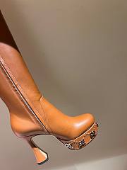 GC Women's Platform Boot Leather Brown - 3