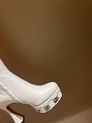 GC Women's Platform Boot Leather White - 4
