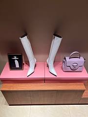 DIESEL D-Venus HBT - Leather Boots With Oval D Plaque White - 5
