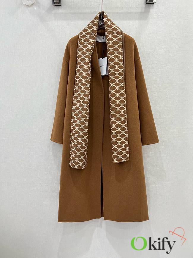 Okify Celine Coat Brown Long - 1