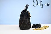 Versace X Fendi Grained Calfskin Fendace La Medusa Medium Top Handle Bag Black Brown - 2