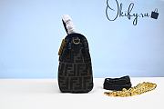 Versace X Fendi Grained Calfskin Fendace La Medusa Medium Top Handle Bag Black Brown - 4