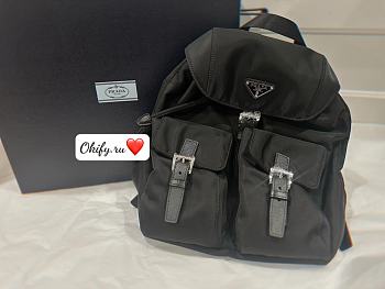 Prada Small Re-Nylon Backpack Black 
