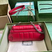 GUCCI Horsebit Chain Small Shoulder Bag Red Leather - 3