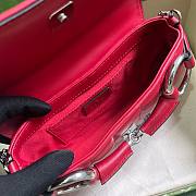 GUCCI Horsebit Chain Small Shoulder Bag Red Leather - 2