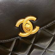 CC Mini Shopping Bag Shiny Aged Calfskin & Gold-Tone Metal Black - 2