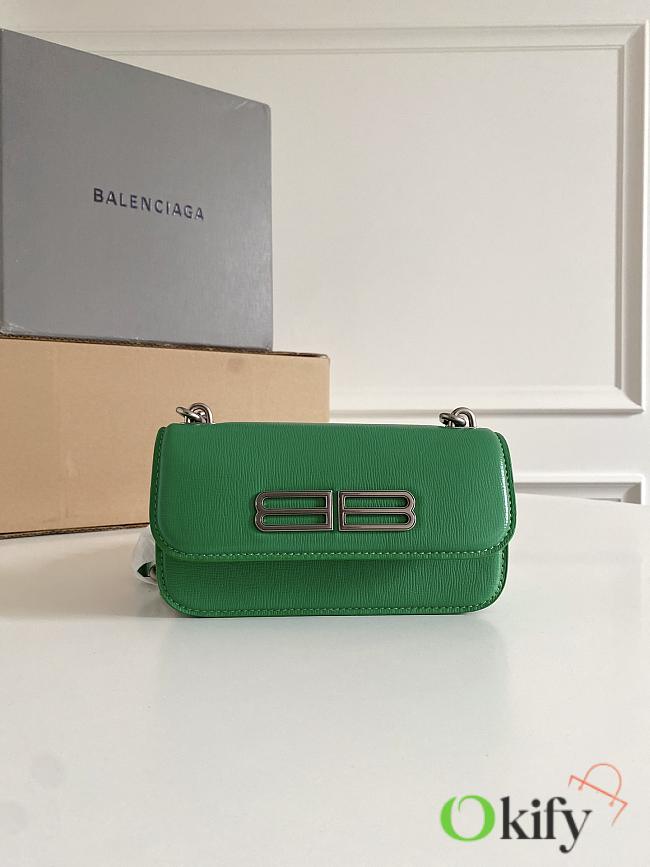 Balenciaga Ladies Green XS Gossip Bag - 1