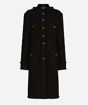 Dolce Gabbana Single-breasted Tweed Coat - 1