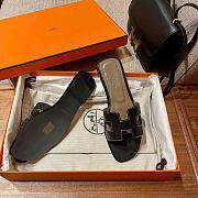 Okify Hermes Oran Box Black Calfskin Leather   - 4