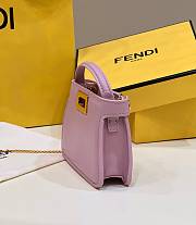 Okify Fendi Women Pico Peekaboo Charm Light Pink Leather Charm - 4