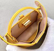 Okify Fendi Women Pico Peekaboo Charm Yellow Leather Charm - 2