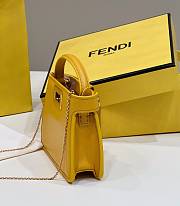 Okify Fendi Women Pico Peekaboo Charm Yellow Leather Charm - 3