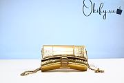 Balenciaga Hourglass Wallet on Chain Crocodile Embossed in Gold - 1
