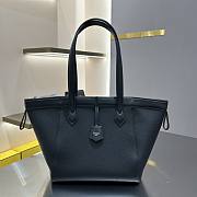 Okify Fendi Origami Medium Black Leather Bag That Can Be Transformed 27cm - 1