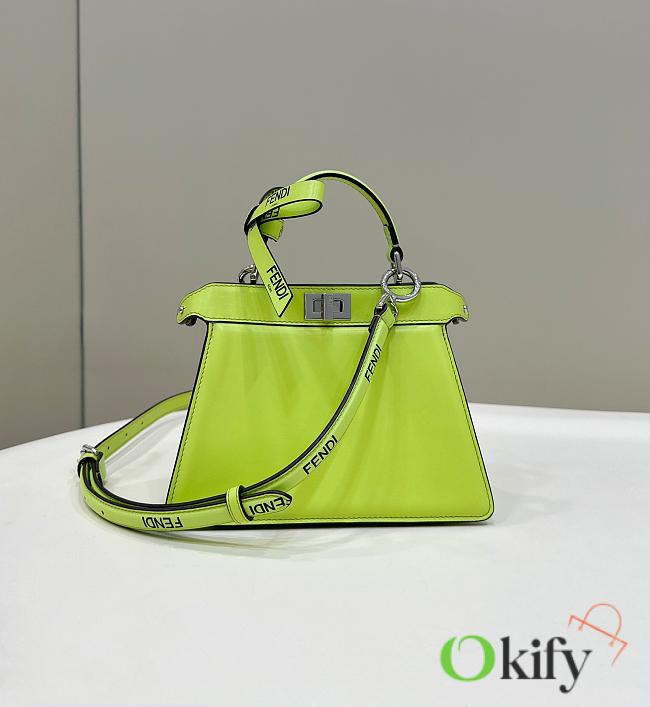Okify Fendi Peekaboo Iseeu Petite Acid Green Padded Nappa Leather Bag 20cm - 1