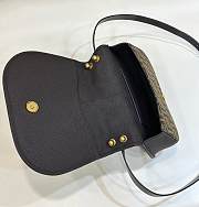 Okify Fendi C’mon Medium Brown FF Jacquard Fabric And Leather Bag 25cm - 6