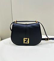 Okify Fendi C’mon Medium Black Leather Bag 25cm - 1