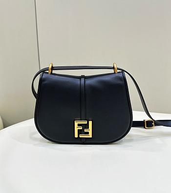 Okify Fendi C’mon Medium Black Leather Bag 25cm