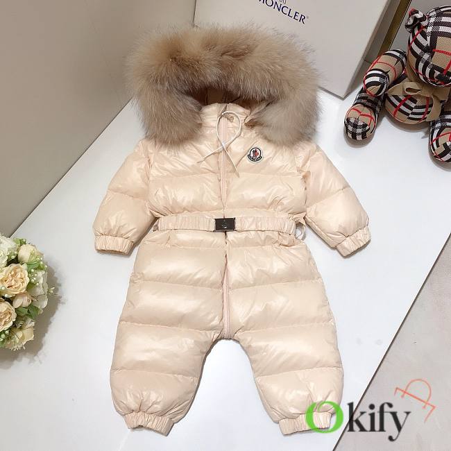 Okify Moncler Snowsuit Baby Beige - 1