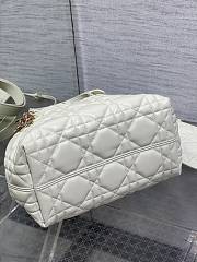 Okify Dior Small Toujours Bag White Macrocannage Calfskin 23cm - 6