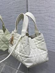 Okify Dior Small Toujours Bag White Macrocannage Calfskin 23cm - 2