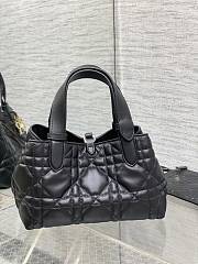 Okify Dior Small Toujours Bag Black Macrocannage Calfskin 23cm - 4