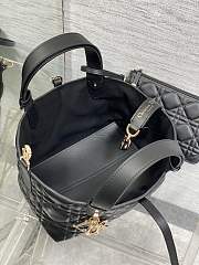 Okify Dior Small Toujours Bag Black Macrocannage Calfskin 23cm - 2
