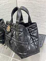 Okify Dior Medium Toujours Bag Black Macrocannage Calfskin 28.5cm - 5