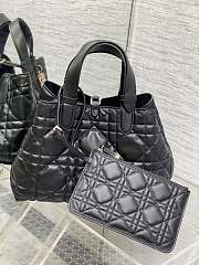 Okify Dior Medium Toujours Bag Black Macrocannage Calfskin 28.5cm - 3