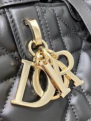 Okify Dior Medium Toujours Bag Black Macrocannage Calfskin 28.5cm - 2